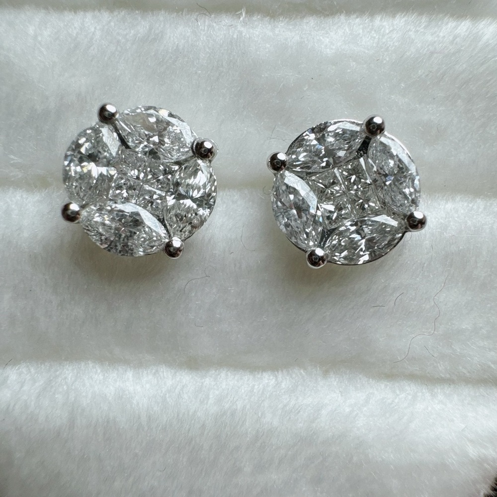 First Generation Diamond Earrings - Picture 5 of 5